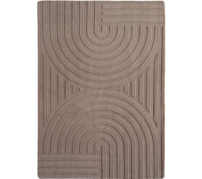 Tapis Bari Doux à Relief Beige 80x250cm