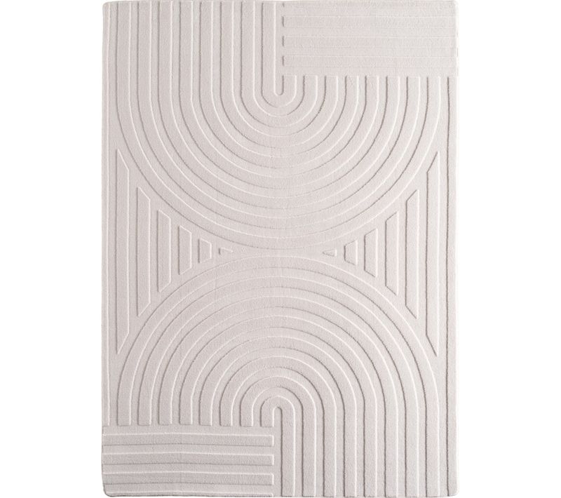 Tapis Bari 140x200cm Doux à Relief Crème