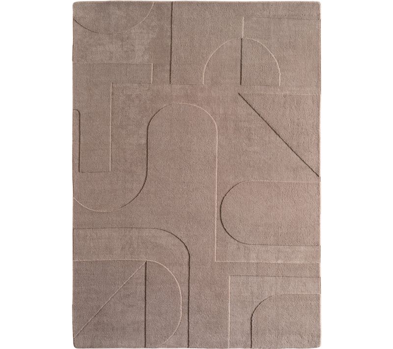 Tapis Côme Doux à Relief Beige 140x200cm