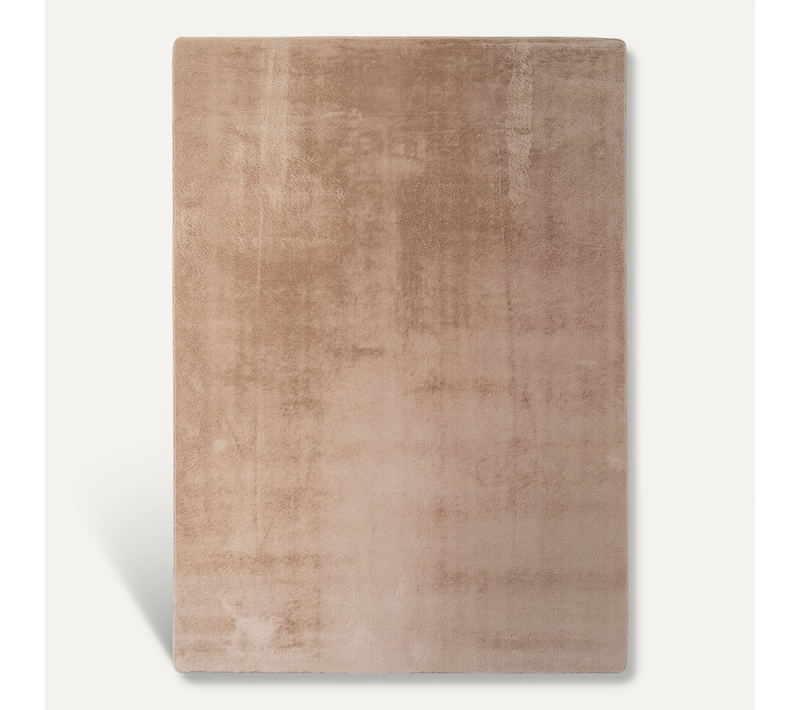 Tapis à Poils Doux Lavable Beige 200x280cm