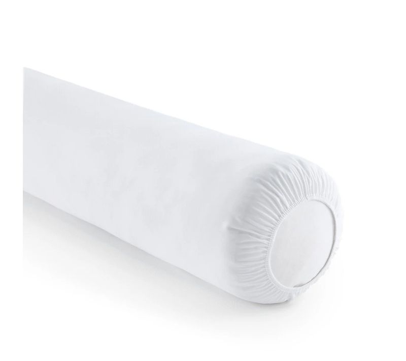 Protège Traversin Polyester blanc 145cm x 45cm