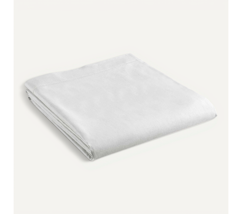Drap Plat Lina - 100% Coton - Blanc - Certifié