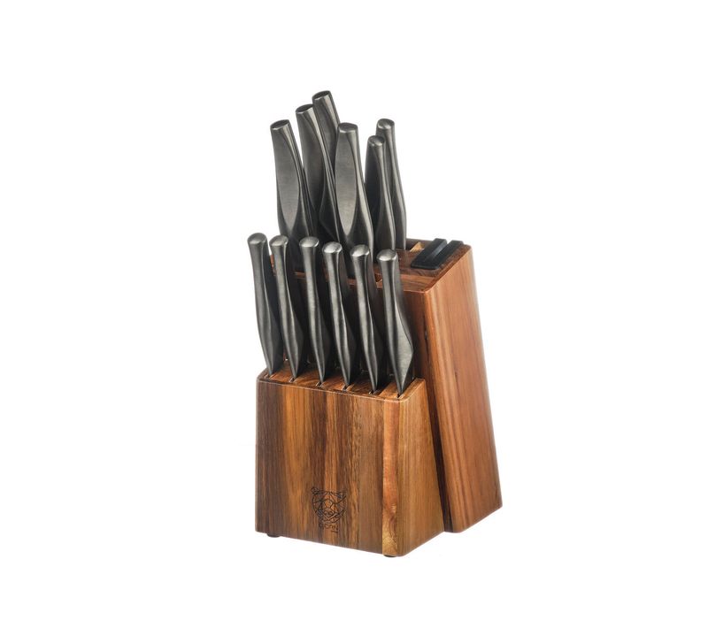 Lot De 14 Couteaux De Cuisine En Inox Gris D