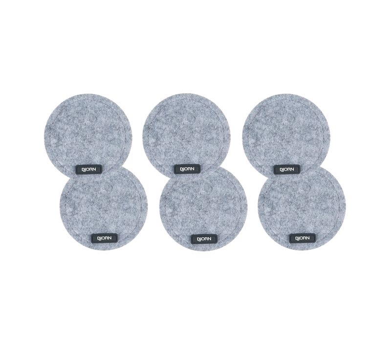 Lot De 6 Sous-verres En Feutre Recyclé Gris D10