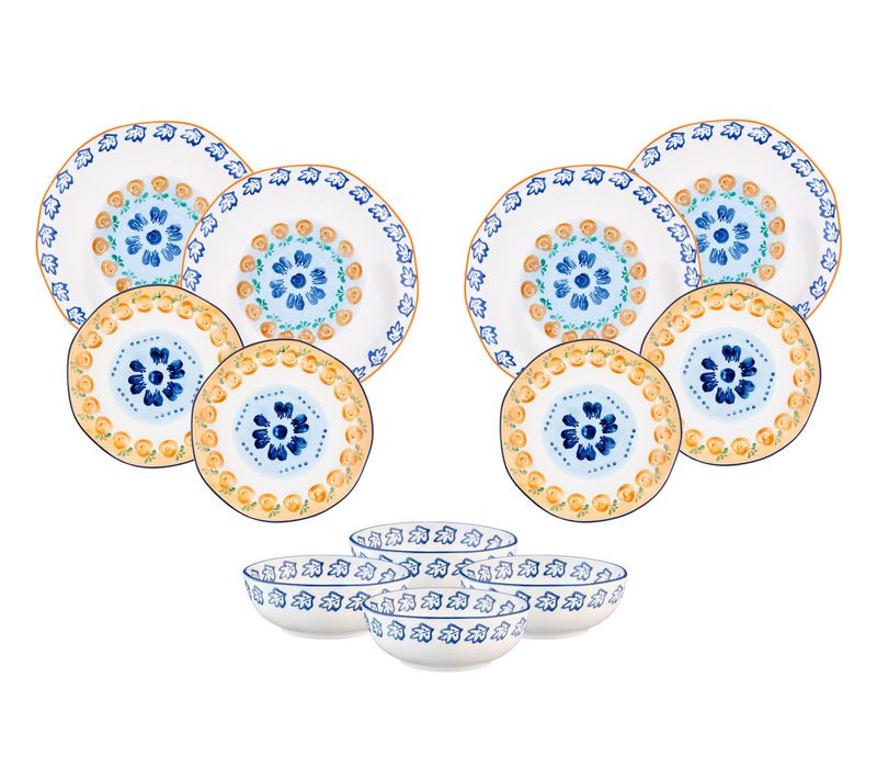 Lot De 12 Set Les Essentiels En Porcelaine De Haute Qualité (grade A), Peinte à La Main Blanc D27.5