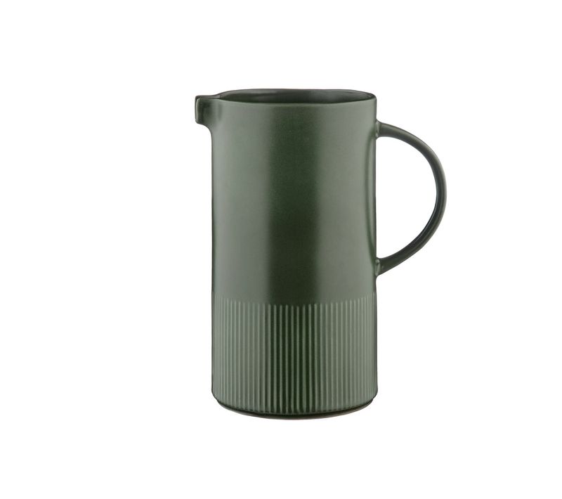Lot De 1 Carafes, Théières et Bocaux En Grès Vert D11
