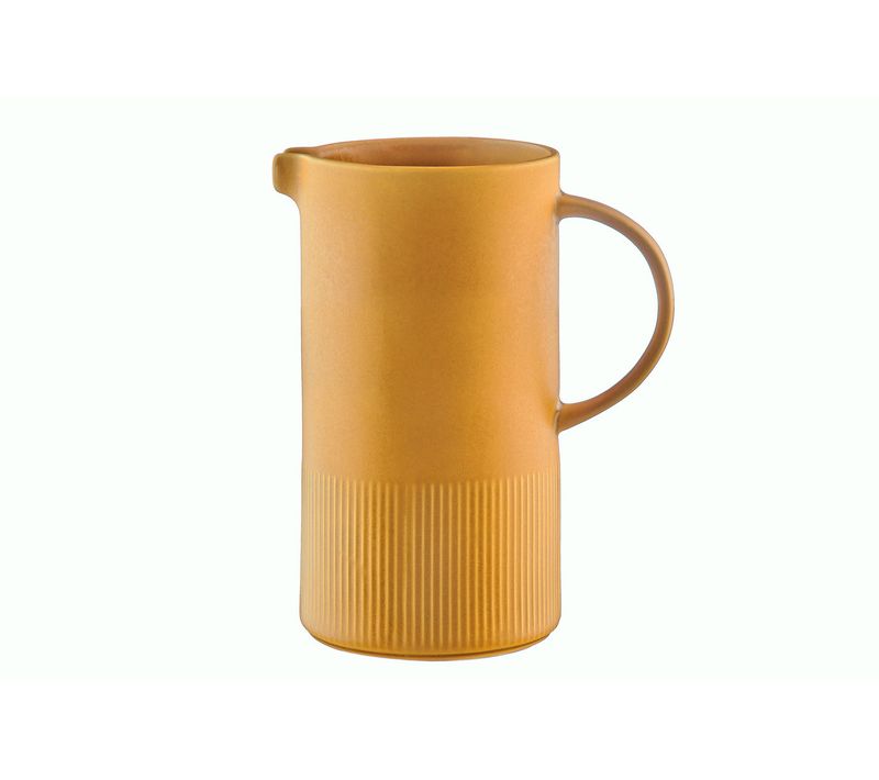 Lot De 1 Carafes, Théières et Bocaux En Grès Jaune D11