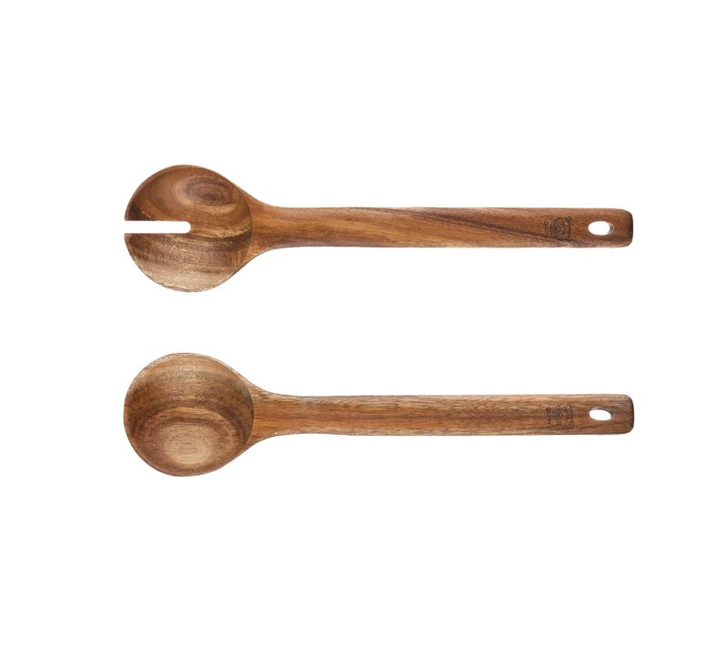 Lot De 2 Couverts à Salade En Bois Marron D