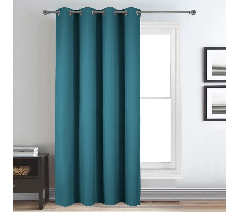 Rideau Déco Uni Occultant Et Thermique - 140x260 Cm - Bleu