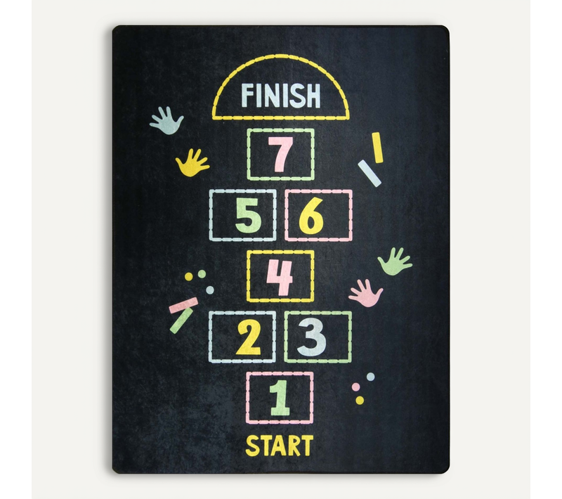 Tapis Enfant Marelle Noir - 120x160cm