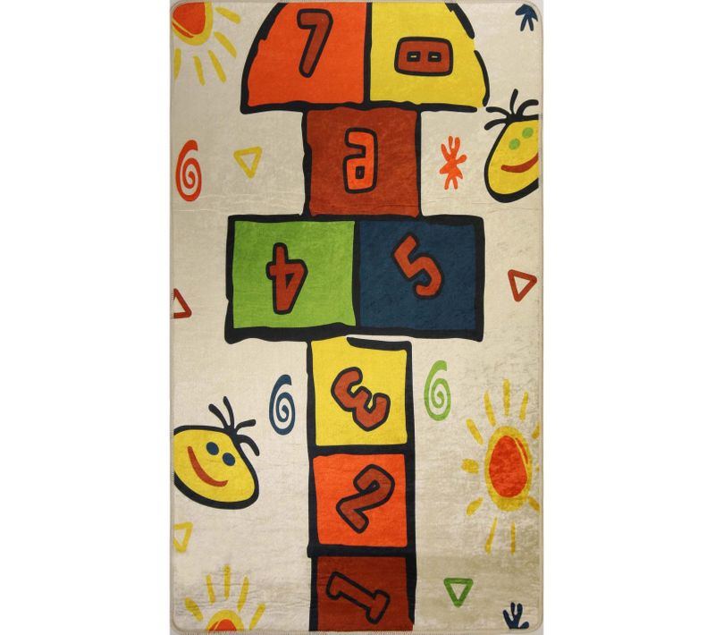 Tapis Enfant Marelle Multicolore - 120x160cm