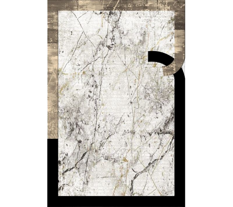 Tapis De Salon Metro Beige Gold - 180x280cm