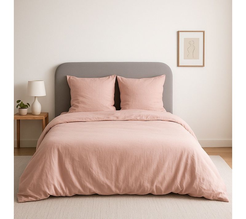 Parure De Lit Uni Micro Lavée 240x220