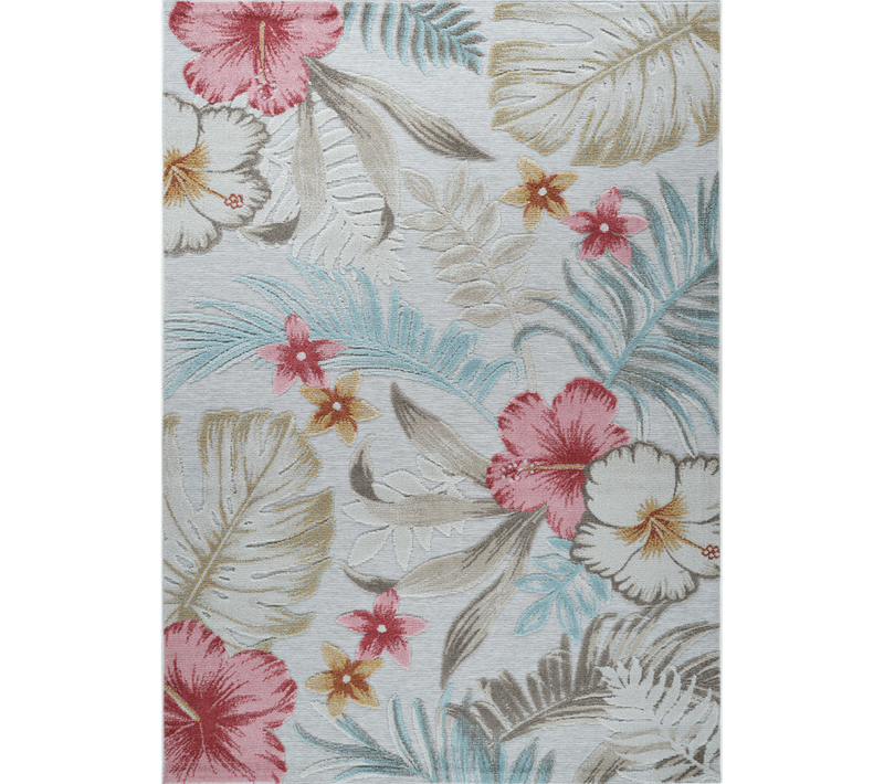 Tapis Extérieur Fleuris Multicolore Grenade 52 Multicolore - 200x290 Cm