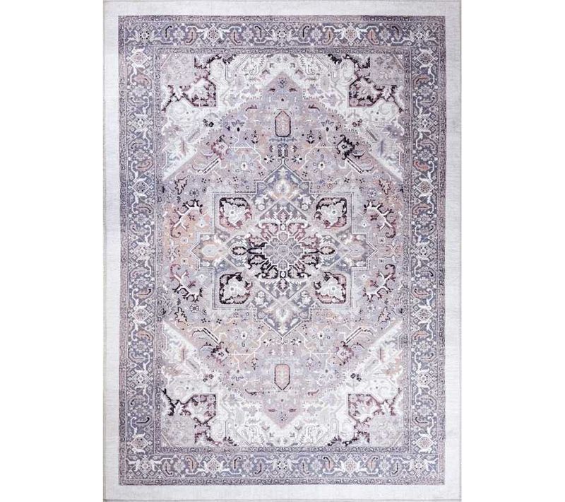 Tapis Vintage Lavable En Machine - Kilim 05 Multicolore - 80x300 Cm