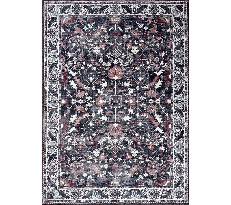 Tapis Vintage Lavable En Machine - Kilim 04 Multicolore - 80x150 Cm