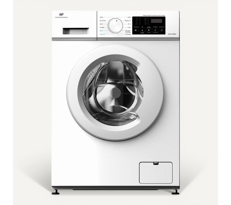 Lave-linge Hublot - Cell712iw3 - 7 Kg - Induction - 60 Cm - 1200 Trs/min - Blanc
