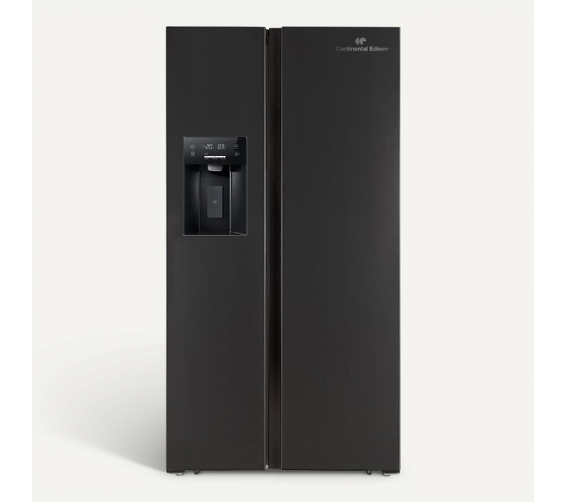 Réfrigérateur Américain - Ceranf556b1 - Distributeur Eau / Glaçons - Classe E - 91,1 X 70,6 X 178 Cm