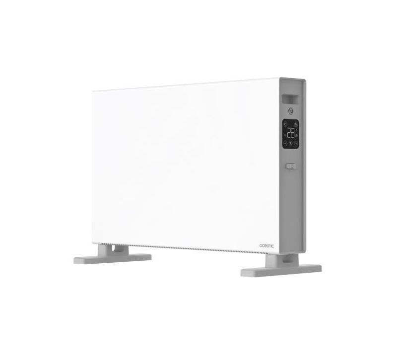 Radiateur Convecteur Électrique Mobile - 2000 W - 2 Puissances - Blanc Mat