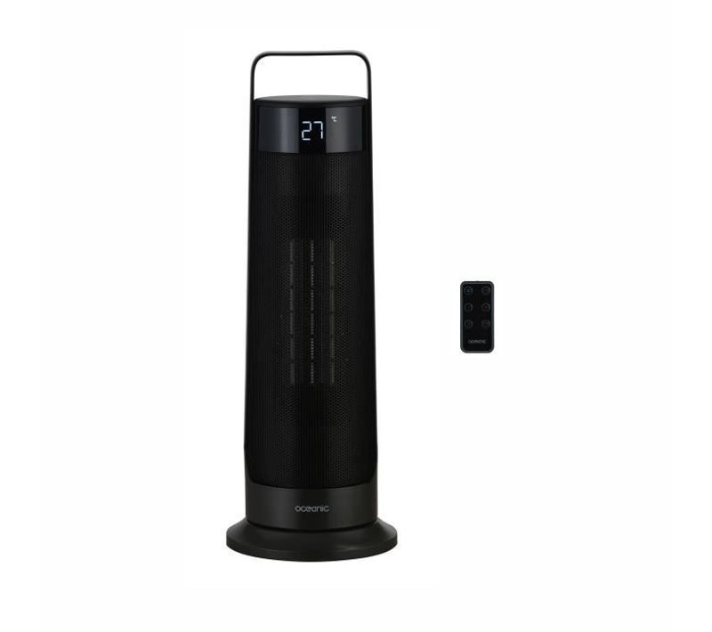 Radiateur Soufflant Oscillant - Céramique - 2000 W - Télécommande -  Noir