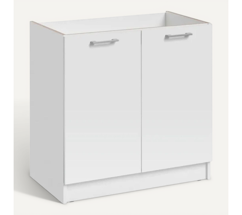 Meuble Sous-évier Eco Blanc 2 Portes L 80 Cm