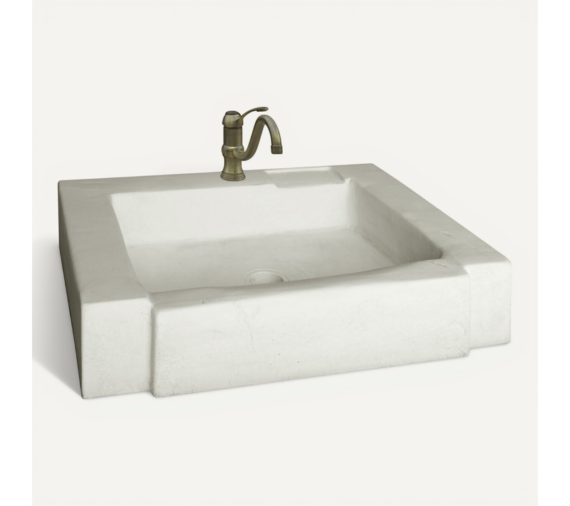 Evier "modène" - Pierre Reconstituée - 74 X 57 X 15.5 Cm