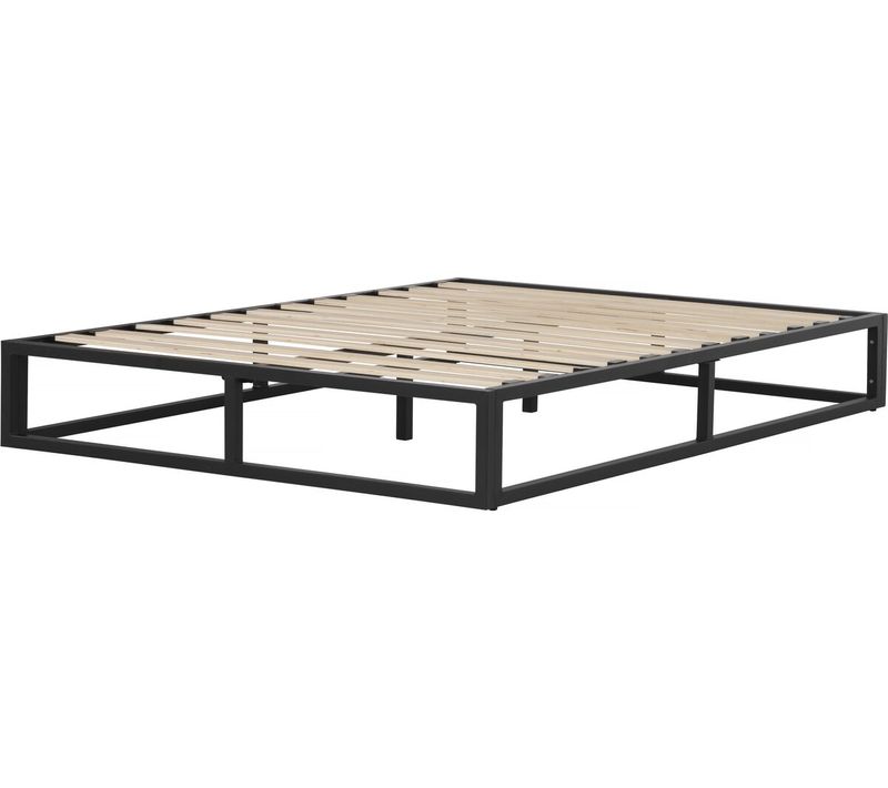 Cadre De Lit En Métal 140 X 190 Cm - Noir