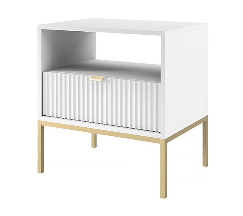 Table De Chevet En Bois "tunis" - Blanche