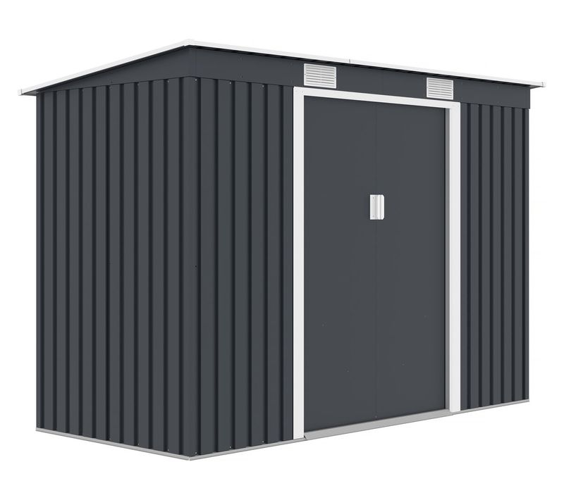 Abri De Jardin Métal Monopente "austin" - 3,14 M2 - Gris