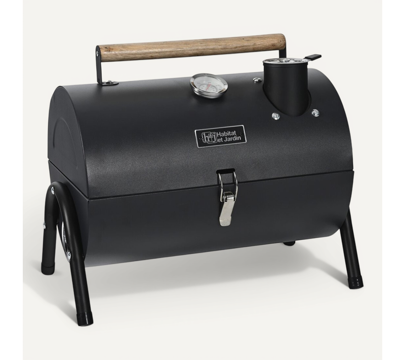 Barbecue Charbon De Bois Portable "captain" - 42 X 27 X 43 Cm - Noir