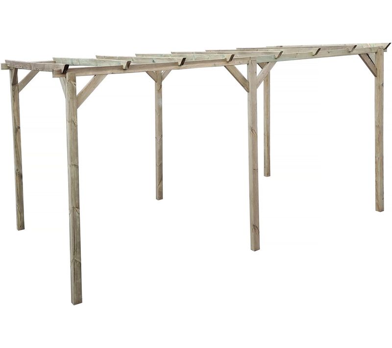 Carport Voiture En Bois "sunny" 3 X 5 M