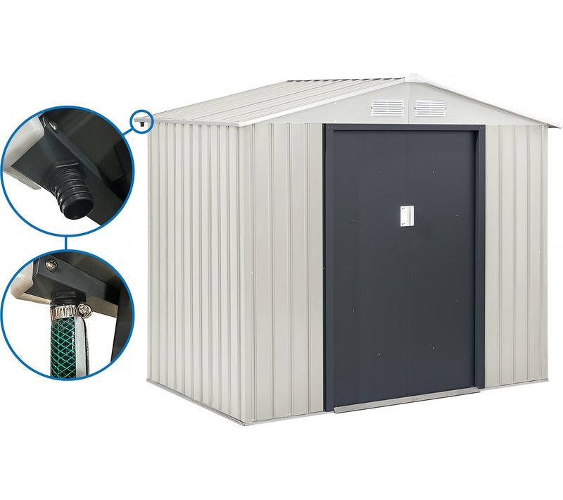 Abri De Jardin Métal "nebraska" - 4,07m² Avec Gouttière