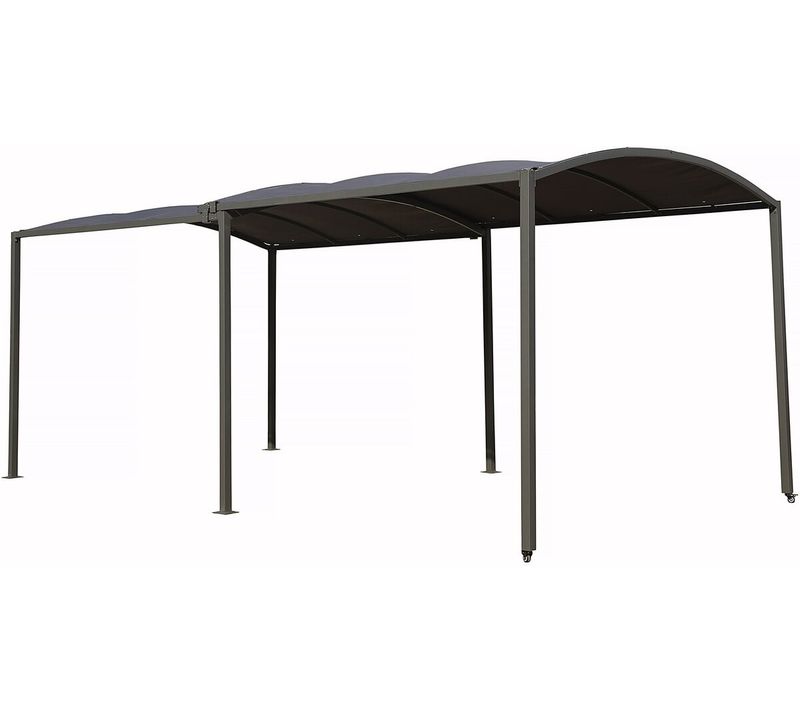 Carport En Métal Extensible " Mathis" - 303/566 X 295 X 240 Cm - Gris