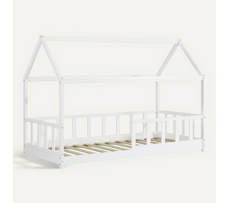 Lit Cabane Pour Enfant "mila" - 90 X 190 Cm - Blanc