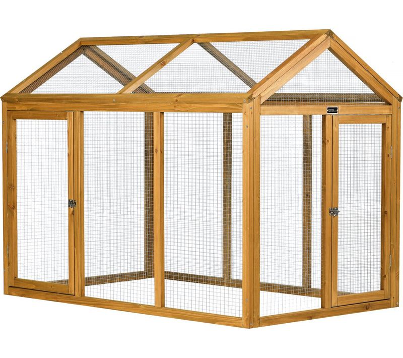 Enclos Extension En Bois Pour Poulailler "coco" - 6 Poules - Marron