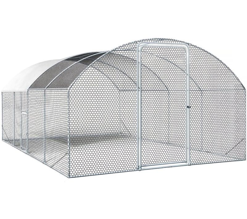 Enclos à Poules Dôme 15 M² Parc Grillagé "cocorico" - 5 X 3 M - Acier Galvanisé