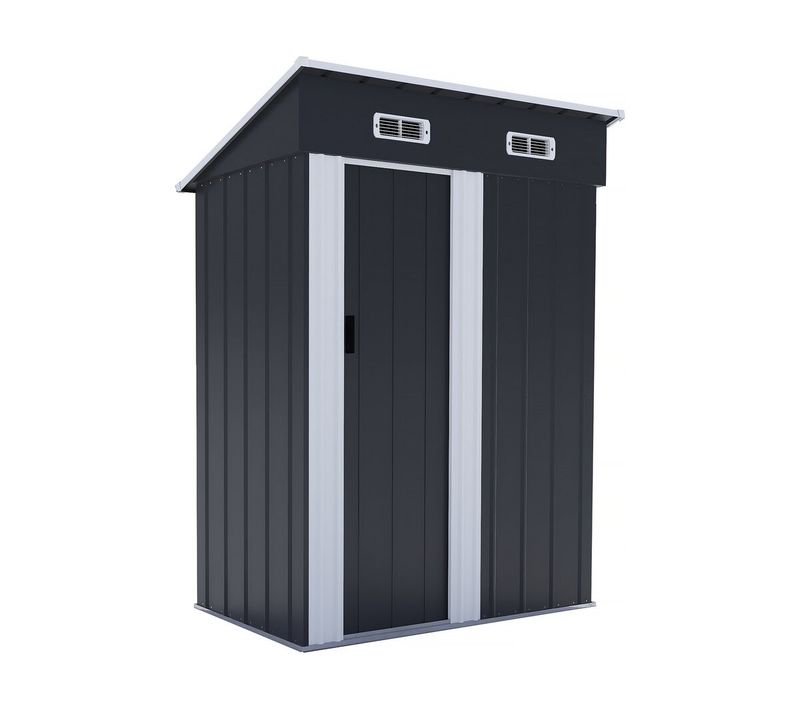 Abri De Jardin Métal Porte Coulissante "memphis" - 1,48 M² - Gris