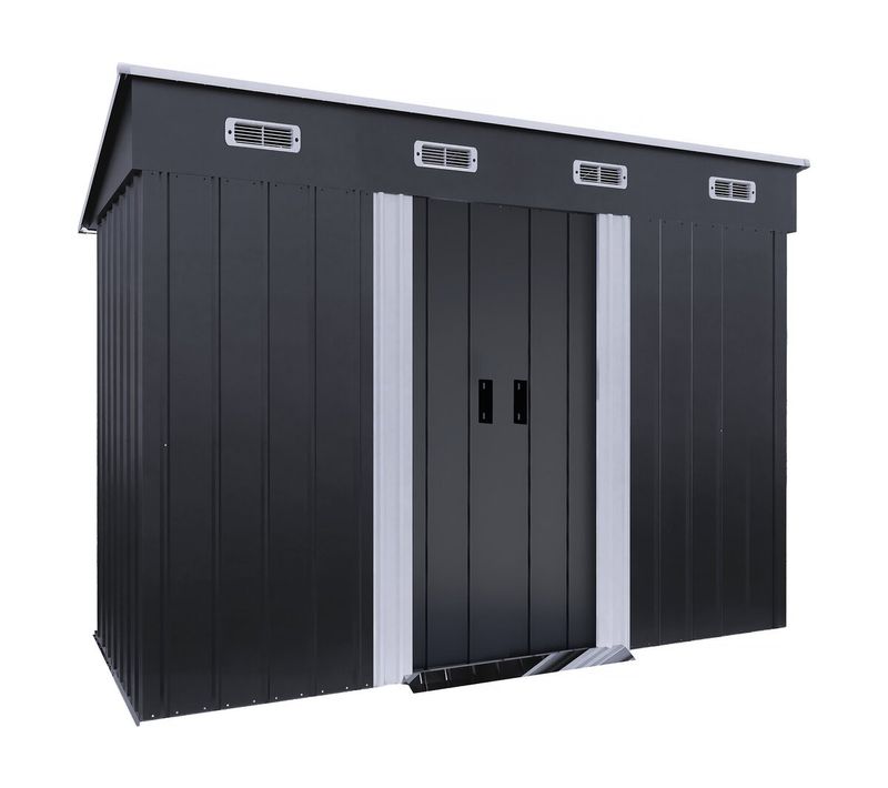 Abri De Jardin Métal Monopente "denver" - 3,28 M² - Gris