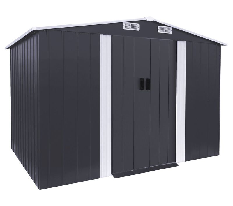 Abri De Jardin Métal "boston" - 5,29 M² (4,76 M2 Au Sol)- Gris