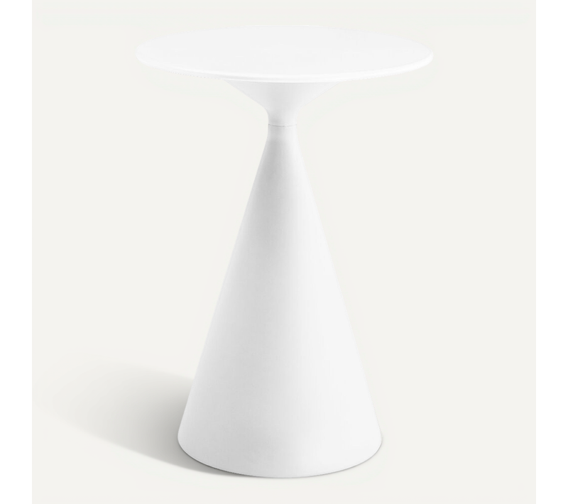 Table Haute Bistro De Jardin ⌀80 Cm "néora" - Blanc