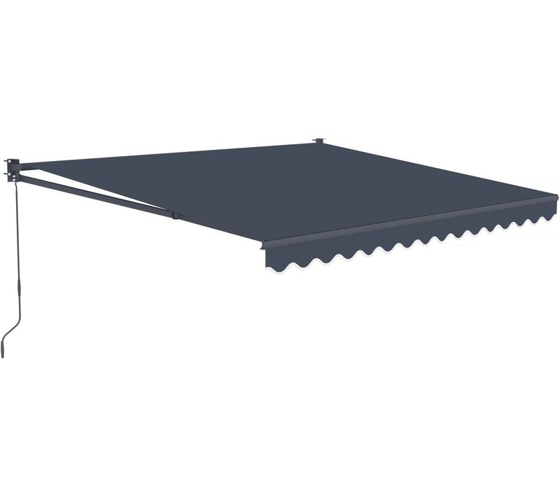Auvent Store Banne Rétractable En Aluminium 2,5 X 3 M "ombra 3" - Gris Anthracite