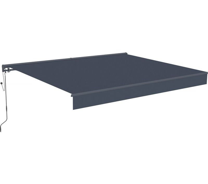 Auvent Store Banne Rétractable Motorisé En Aluminium 4 X 3 M "ombra 4" - Gris Anthracite