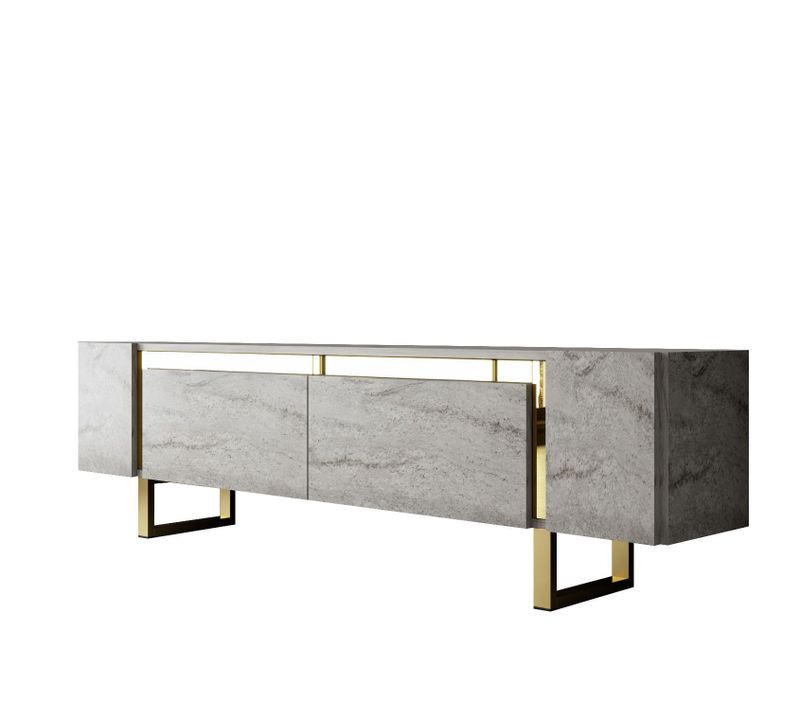 Meuble TV En Bois "yildiz" - 180 X 30 X 50 Cm - Travertinor