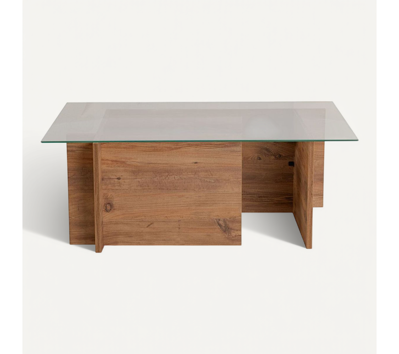 Table Basse En Bois "vetrino" - 105 X 65 X 40 Cm - Pin Atlantique