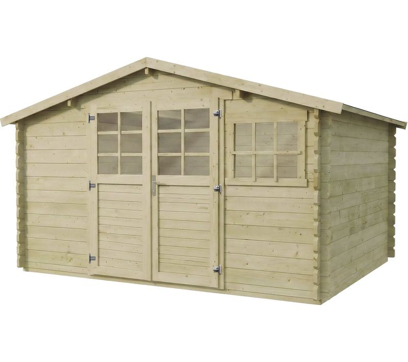 Abri De Jardin En Bois Traité Autoclave "belmont" - 12.53 M² - 34 Mm