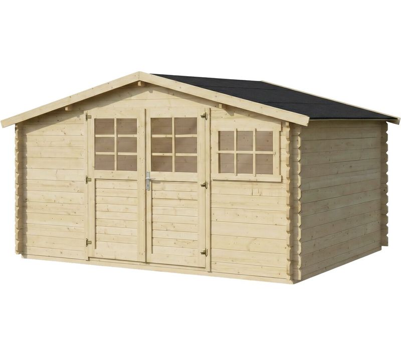 Abri De Jardin En Bois "clairval" - 416 X 301 X 218 Cm - 12.53 M² - 28 Mm