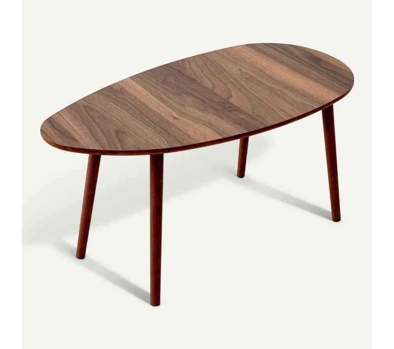 Table Basse En Bois "nora" 100 X 50 X 45 Cm - Noyer