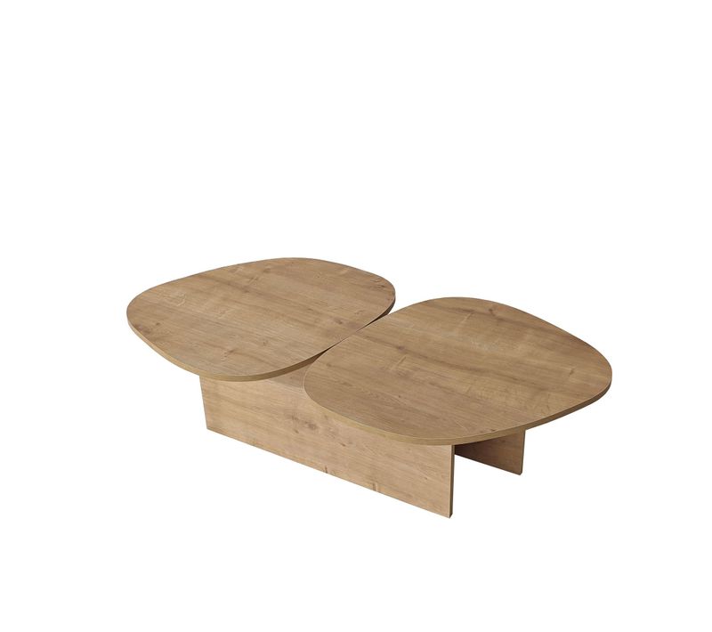 Table Basse En Bois "stones" 125 X 60 X 38 Cm - Chêne Saphir