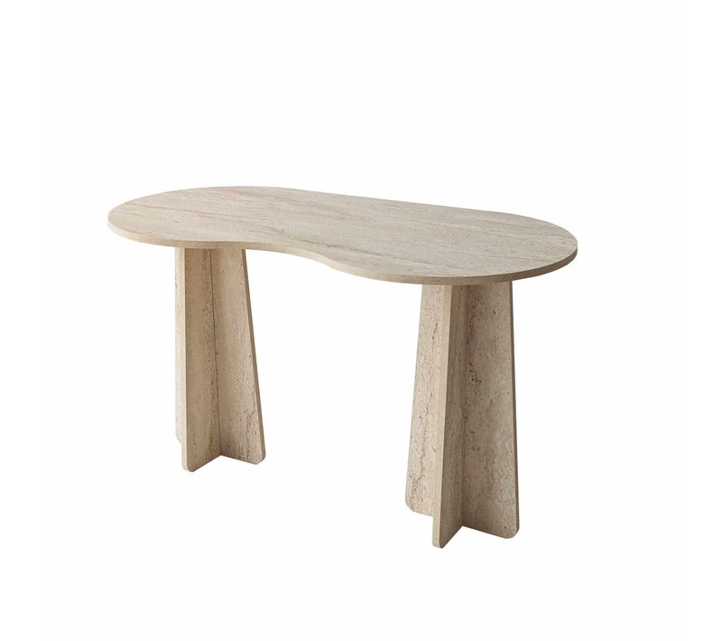 Bureau En Bois "infini" 120 X 60 X 75 Cm - Travertin