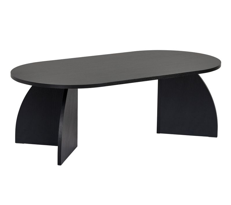 Table Basse En Bois "melina" 120 X 60 X 40 Cm - Bois Noir
